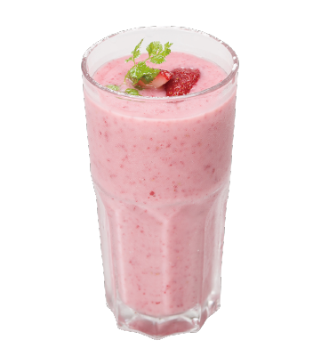 Sweet Non-Alcoholic Fermented Rice Drink & Strawberry Shake